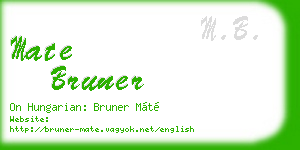 mate bruner business card
