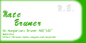 mate bruner business card
